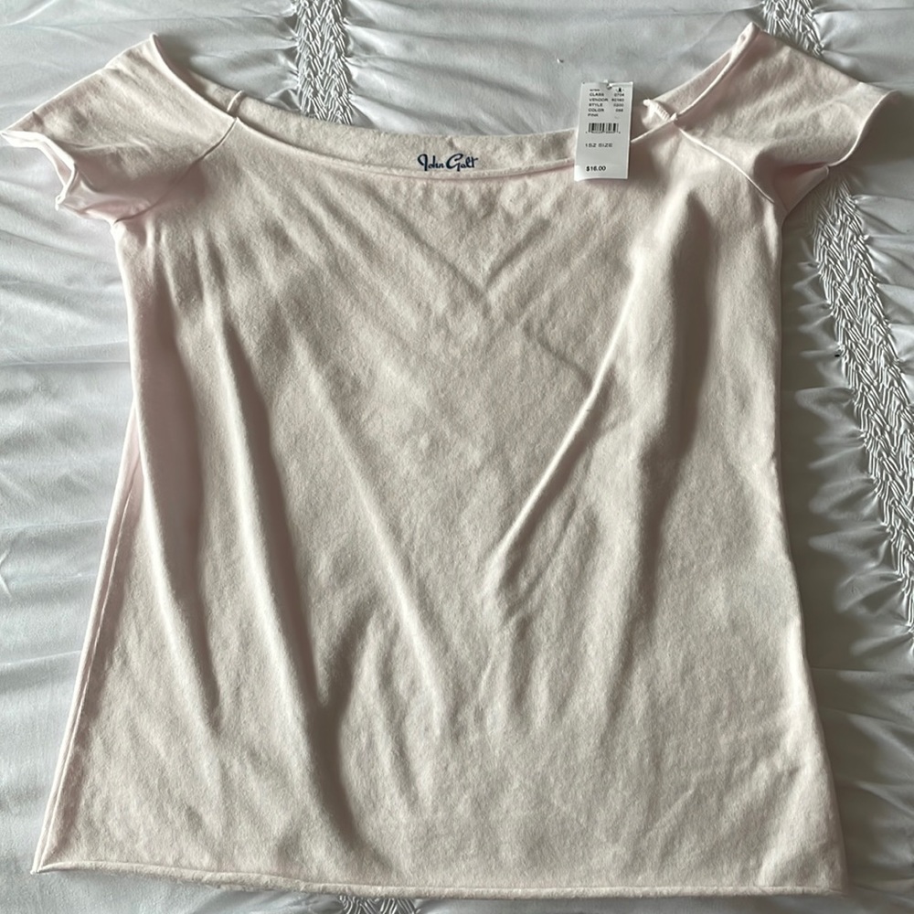 Pink off the shoulder Brandy shirt